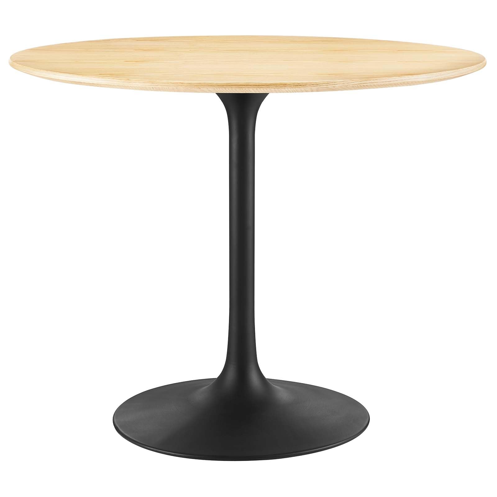 Modway Lippa Dining Table, 36", Black Natural